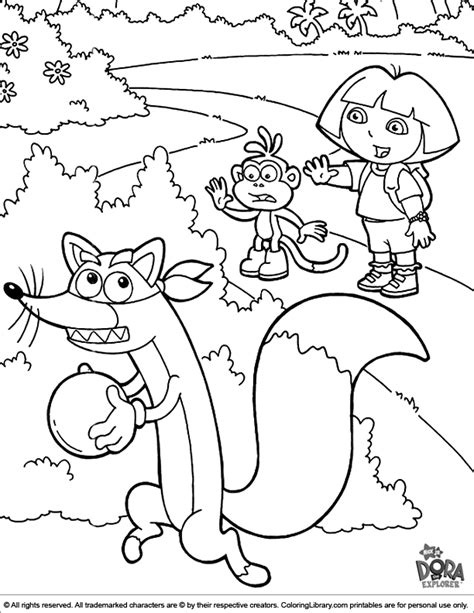 Gambar Dora Explorer Swiper Swiping Coloring Page Pages di Rebanas - Rebanas