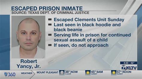 TDCJ searching for escaped inmate from Clemens Unit in Brazoria