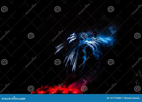 Firework in Tivoli, Copenhagen Stock Photo - Image of flash ...