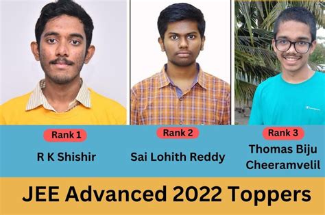 JEE Advanced 2023 Toppers List: Rank, Zone wise Toppers list of last years - SarvGyan News