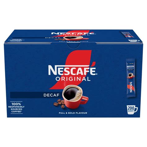 NESCAFE Original Decaf Instant Coffee Sachets - 200 x 1.8g Sticks ...