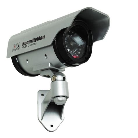 SecurityMan Solar Indoor/Outdoor Dummy Security Camera with LED-SM-3803 ...