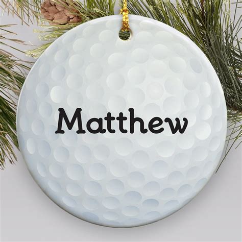 Personalized Golf Ball Christmas Holiday Ornament | GiftsForYouNow
