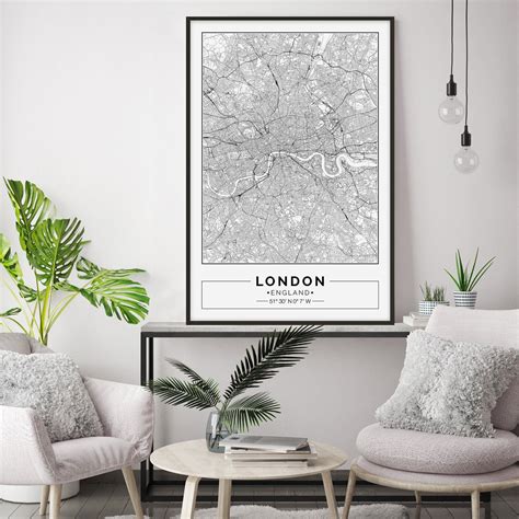 London Map Print London Map Poster London Wall Art London | Etsy