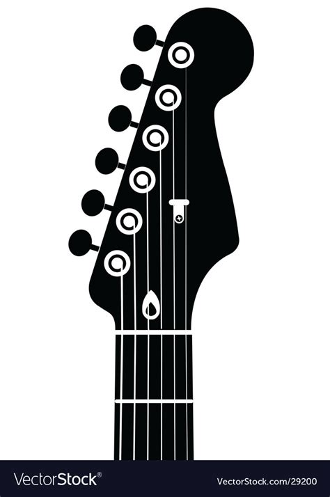 Guitar head Royalty Free Vector Image - VectorStock