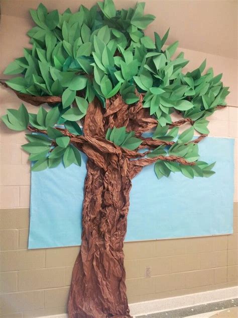 I made this tall tree out of construction paper. I love it | Paper tree classroom, Classroom ...