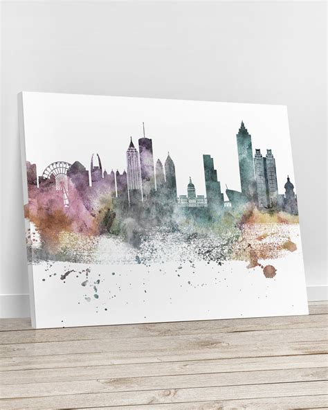 Atlanta Canvas Atlanta Skyline Canvas Print Atlanta Canvas | Etsy