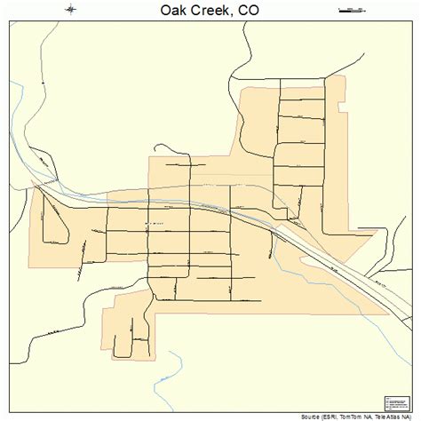 Oak Creek Colorado Street Map 0855155