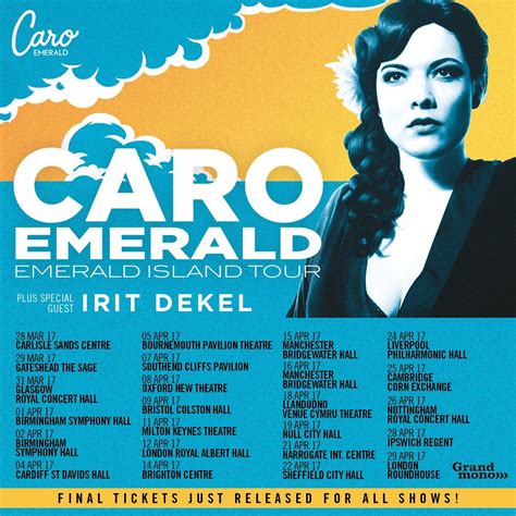 Caro Emerald http://www.caroemerald.com Bridgewater Hall, Southend, Island Tour, Bournemouth ...