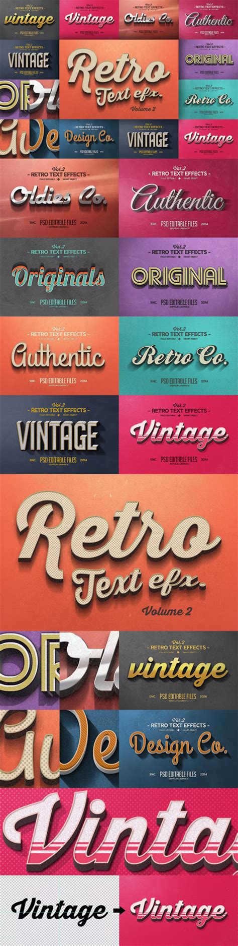 Vintage Text Effects [Vol.2] for Photoshop » Download Free All Premium OneDDL: video courses ...