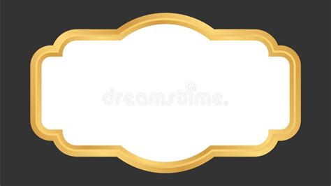 Black Background with Gold Border. Vector Frame Border Illustration ...