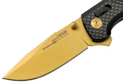 SOG Terminus XR LTE TM1033 Carbon Gold pocket knife | Advantageously ...