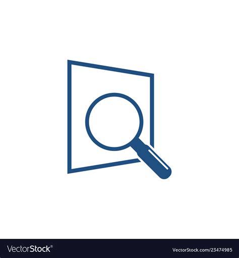 Magnifying glass searching logo icon graphic Vector Image