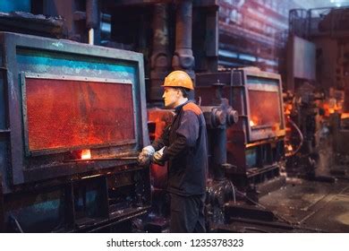 Workers Steel Mill Stock Photo 1235378323 | Shutterstock