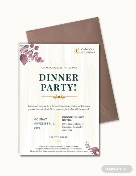 Dinner Party Invitation - 32+ Examples, Illustrator, Design, Word, Pages, Photoshop, Publisher