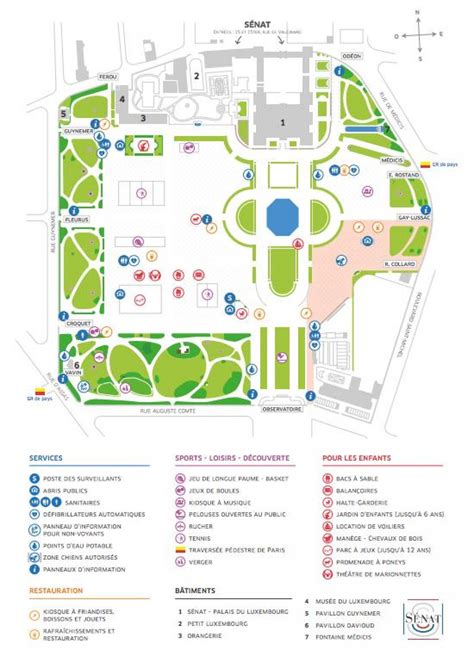 The Jardin du Luxembourg map - Map of The Jardin du Luxembourg (France)