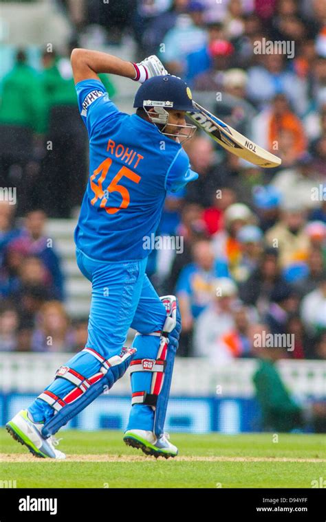 London, UK. 11th June 2013. India's Rohit Sharma batting during the ICC Champions Trophy ...