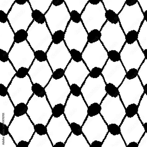 Keffiyeh Seamless Pattern. modern pattern endless checkered motif. Black and white contrast ...