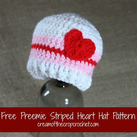 Free Crochet Patterns For Preemie Hats An Adorable Mini Cinched Bow ...