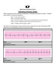 Practice strips.pdf - UMass Memorial Medical Center Telemetry Practice Strips When preparing for ...