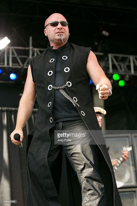 US band Disturbed lead singer David Draiman performs during a concert ...