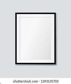 Black Frame Passepartout On Wall Vector Stock Vector (Royalty Free) 1393135703