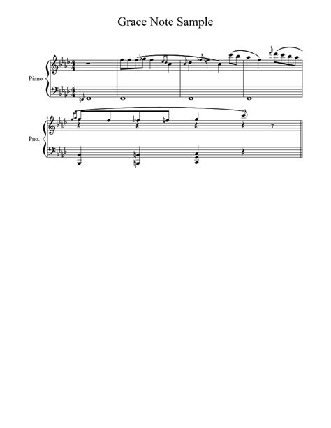 Grace Note Sheet music for Piano (Solo) | Musescore.com