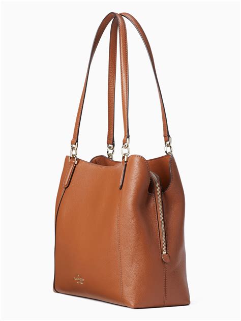 Kate Spade Leather Jackson Medium Triple Compartment Shoulder Bag in Brown - Lyst