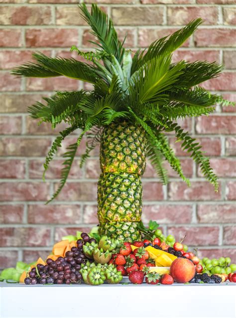 Pineapple Palm Tree Fruit Tray - How to Make a Pineapple Palm Tree