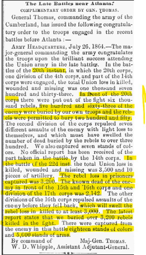 Confederate Casualties in the Battle of Atlanta | Atlanta Campaign