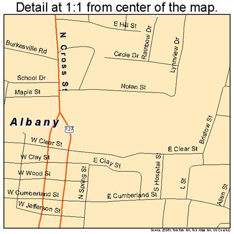 Albany Kentucky Street Map 2100694