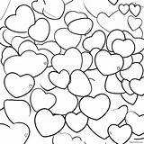 Candy Hearts Coloring Page 23593 19103 sketch template