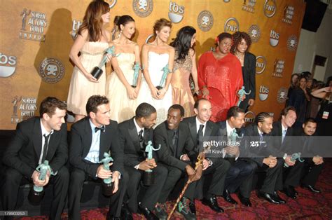 January 29, 2006, the cast of "Crash" with their awards for Outstanding ...