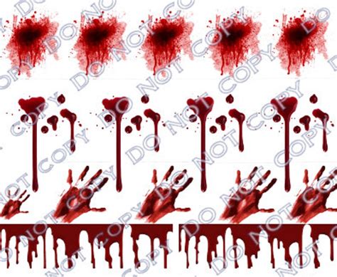 Bloody Nail Art Blood Drip Nail Decals Halloween Nail Art - Etsy