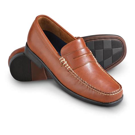 Men's Rockport® Feniger Penny Loafers, Tan - 152169, Casual Shoes at Sportsman's Guide