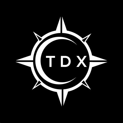 diseño de logotipo de tecnología abstracta tdx sobre fondo negro ...