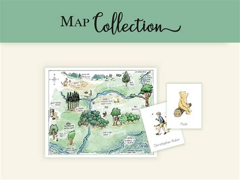 Hundred Acre Wood Map and Character Collection - Etsy