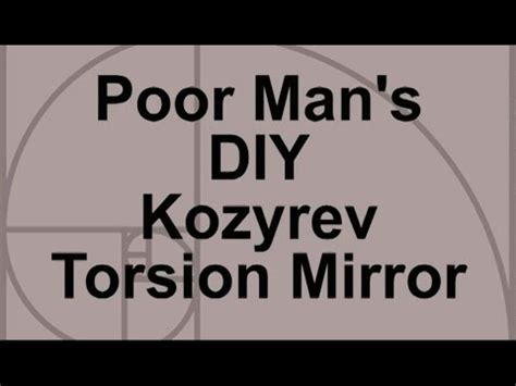 DIY Kozyrev Torsion Mirror - YouTube