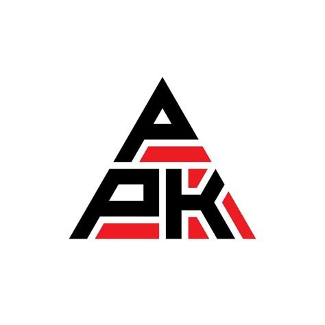 PPK triangle letter logo design with triangle shape. PPK triangle logo design monogram. PPK ...