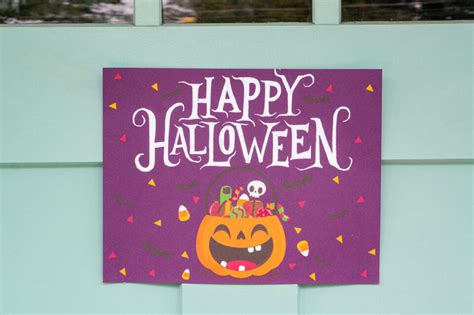 Free Halloween Candy Printable Sign Set: No Sign Up Needed