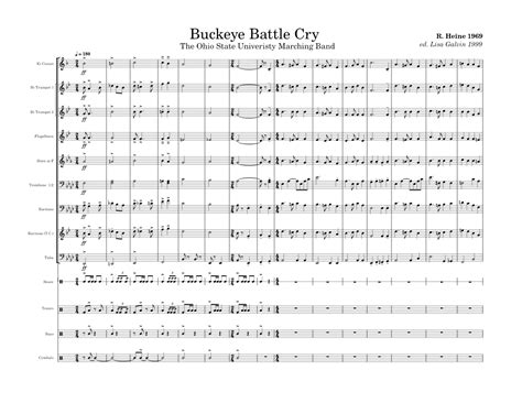 Buckeye Battle Cry Sheet music for Trombone, Cornet, Tuba, Flugelhorn & more instruments ...