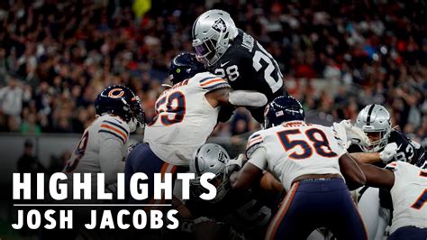 Josh Jacobs highlights: 123 yards during Week 5 win over Bears