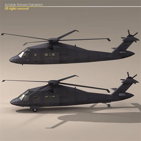 MH60 Stealth Blackhawk 3D Model - FlatPyramid