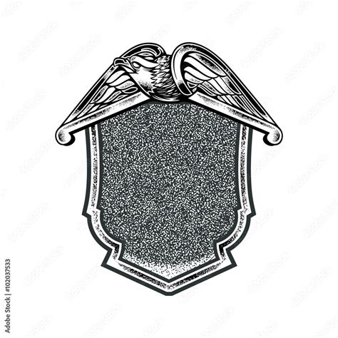 Classic eagle badge vintage vector illustration Stock Vector | Adobe Stock