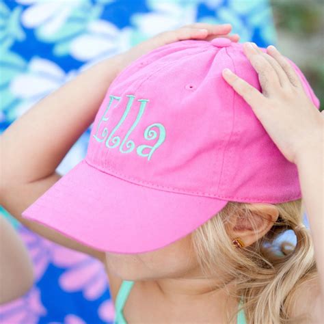 Hot Pink Kids Baseball Cap | Baseball hats, Monogram kids, Monogram hats