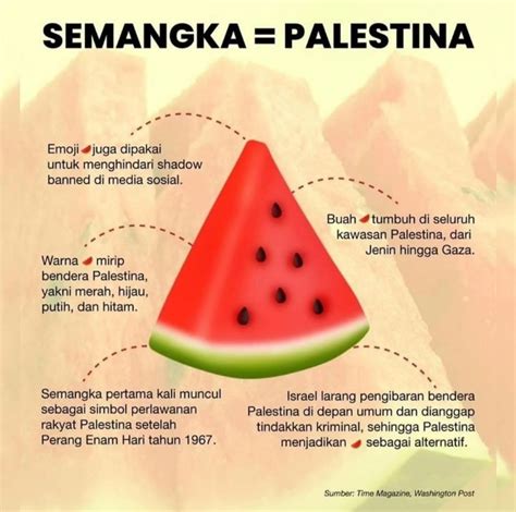 Ini Penjelasan Semangka Jadi Simbol Dukungan untuk Palestina