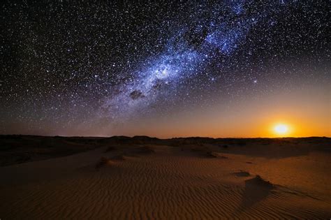 Premium Photo | Amazing views of the sahara desert under the night starry sky