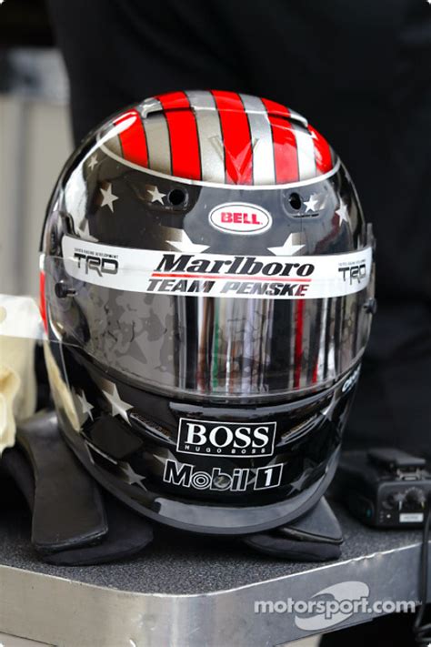 Helio Castroneves Helmet / 2002 Hélio Castroneves Race used Signed Team Penske ... - Helio ...