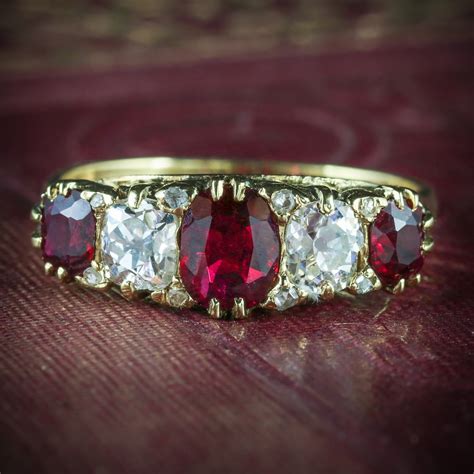 Antique Victorian Ruby Diamond Ring 18ct Gold Circa 1900 – Antique ...