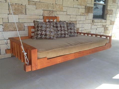 Hand Crafted Outdoor Patio Swing Bed Or Hanging Day Bed by Industrial ...